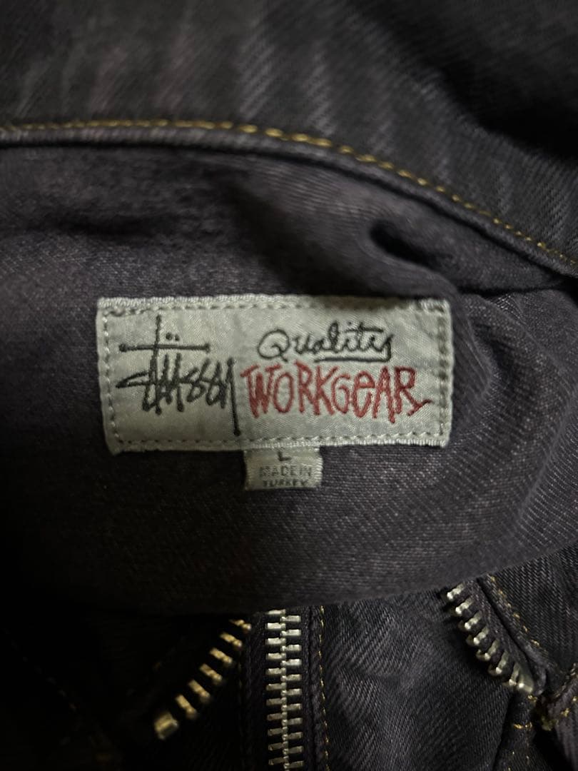 Stussy ダークブルー デニムジャケット Stussy ダークブルー デニムジャケット