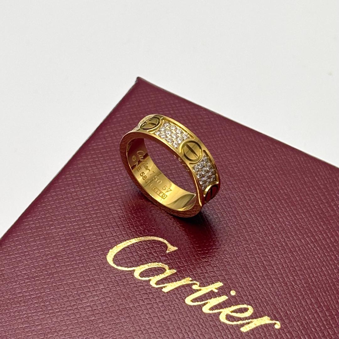 ⭐ 極美品 ✨Cartier 750ゴールド ダイヤモンドリング サイズ57