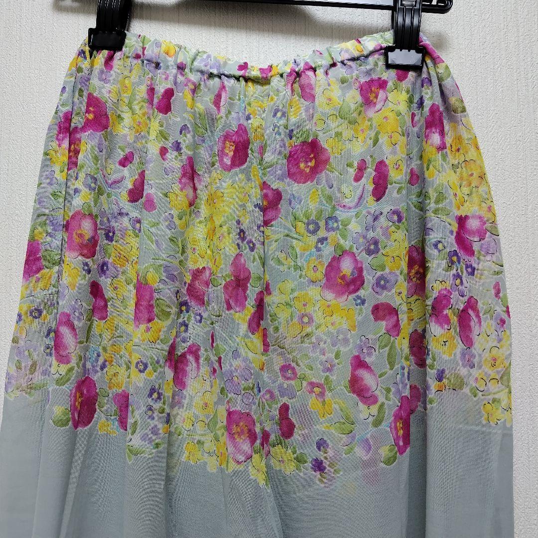 鴨居羊子 TUNIC パジャマ 花柄 ルームウェア　シースルー　透け感　未使用