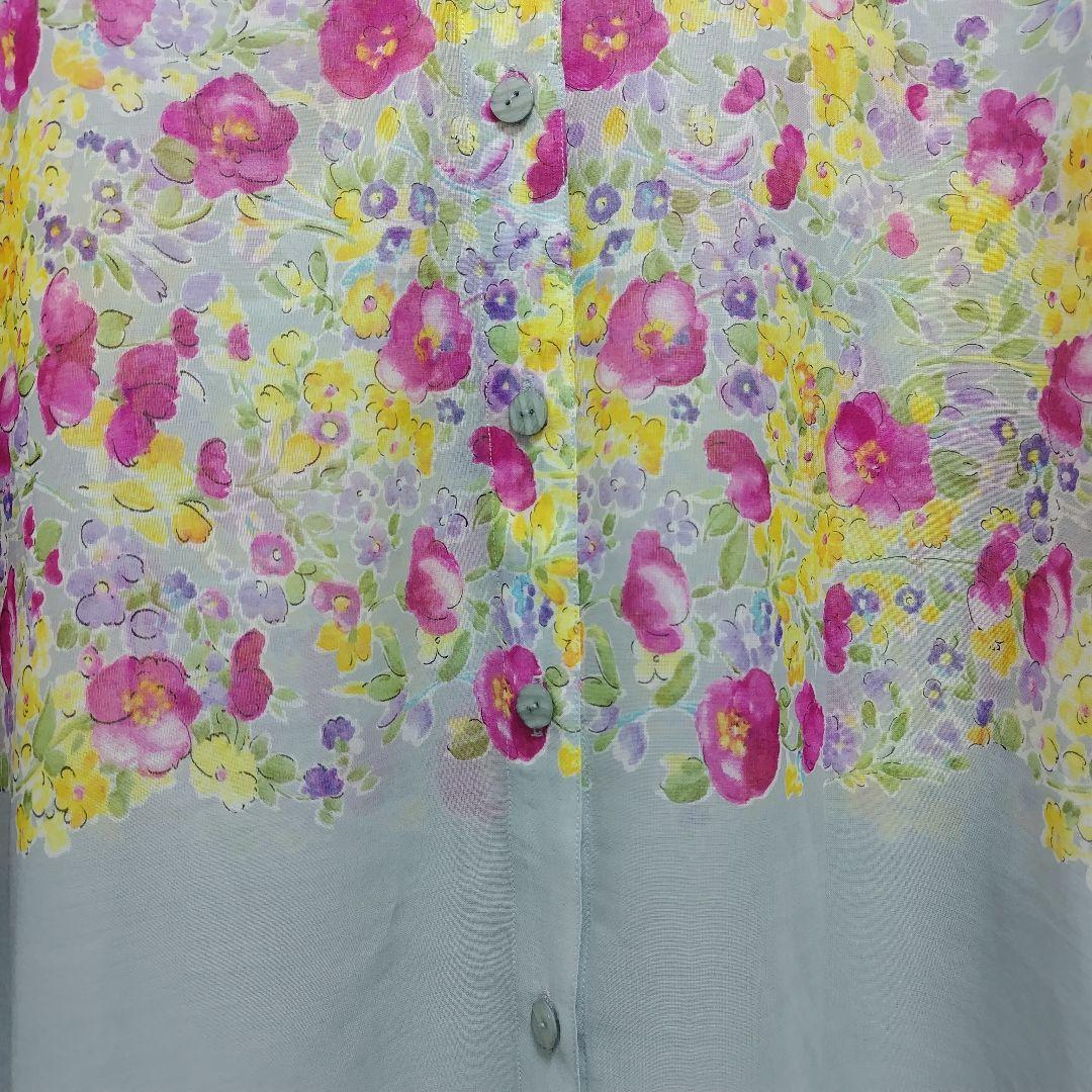 鴨居羊子 TUNIC パジャマ 花柄 ルームウェア　シースルー　透け感　未使用