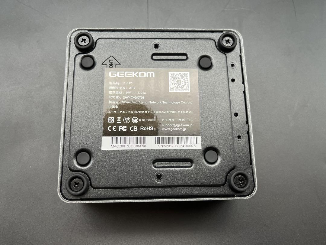 【くま】GEEKOM AE7 Ryzen9 7940HS ミニPC