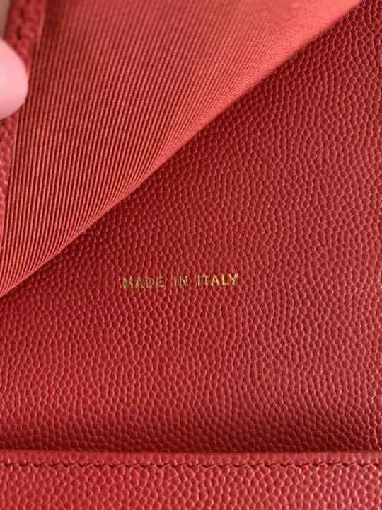 【美品】CHANEL キャビアスキン コンパクト 三つ折り財布 画像8