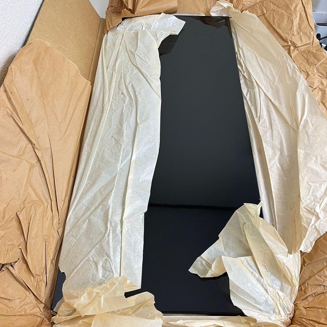 未使用 茶道具 85cm 風炉用長板 敷板 布張 真塗 華道具 箱付