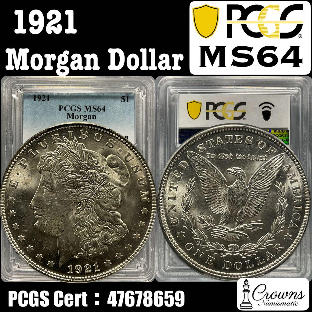 1921-P モルガンダラー PCGS MS64 Morgan dollar