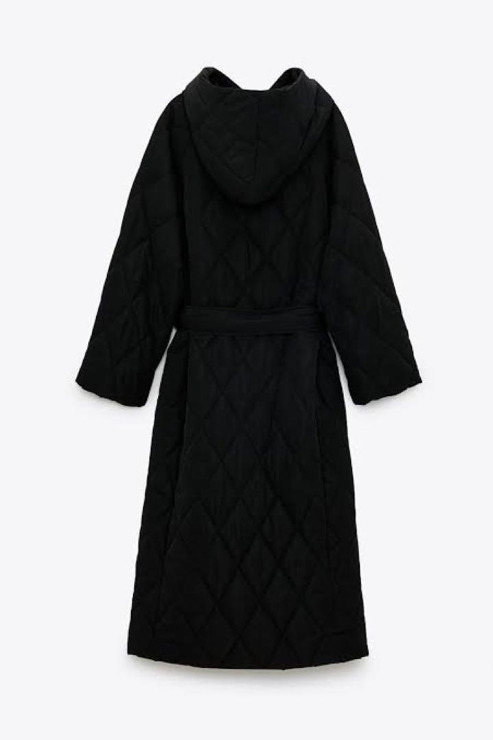 ZARA キルティング ロングコート - メルカリ