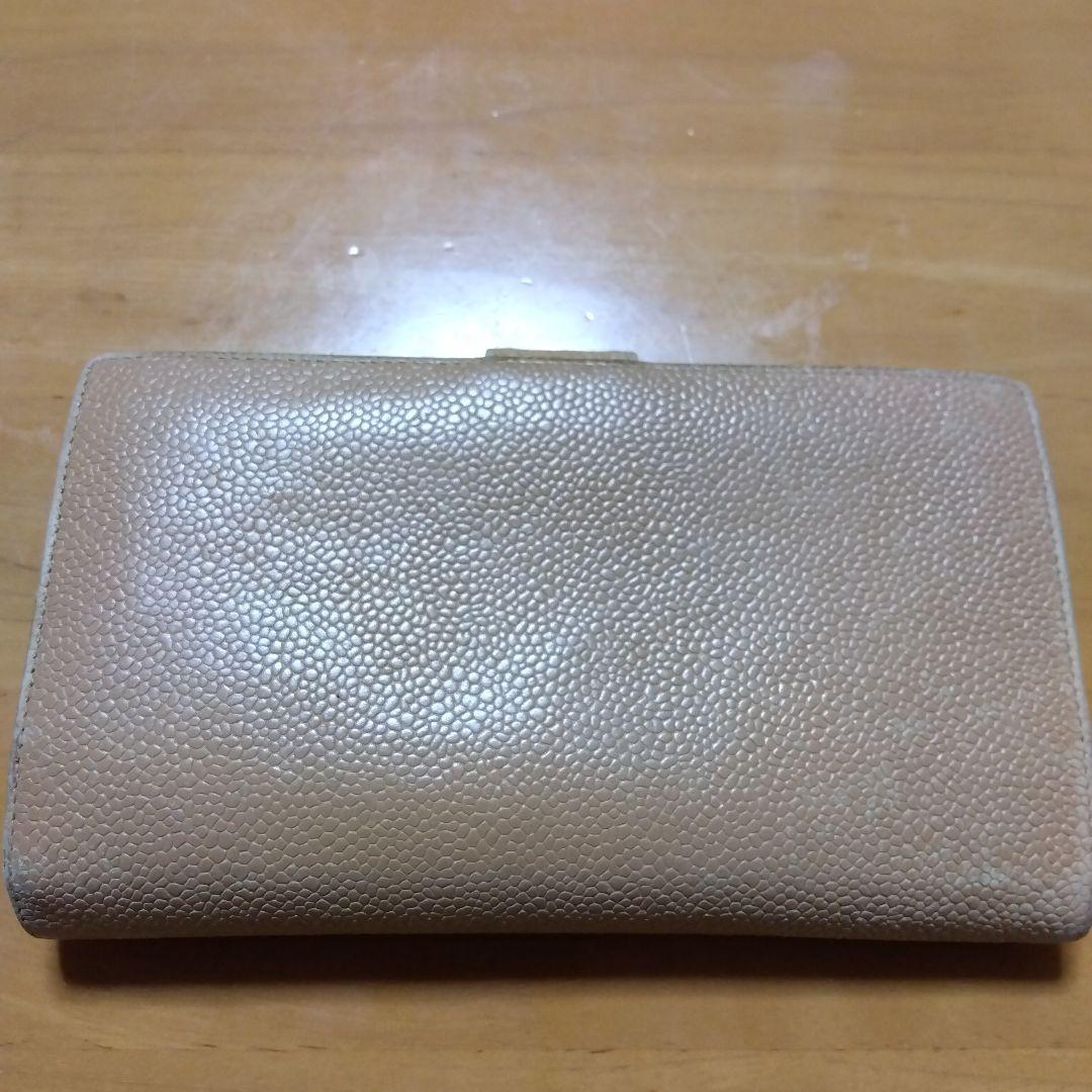 CHANEL ベージュ レザー 長財布