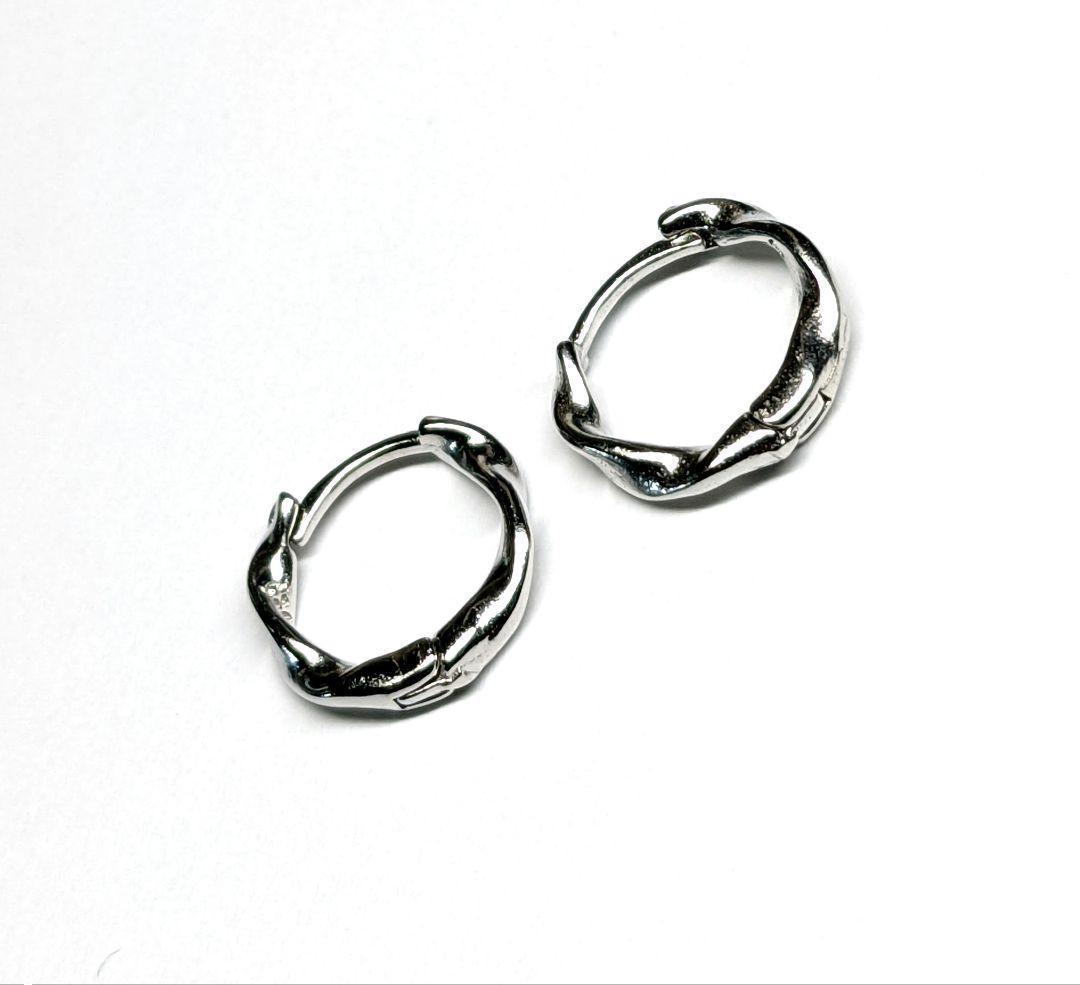 ピアス メンズ シルバー ハンドメイド s925 ブランド ツイスト まとめ