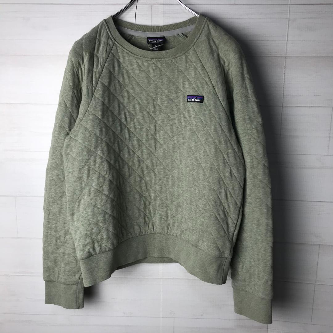 パタゴニア　オーガニックコットンキルト　トレーナー　S　グレーT2503094
