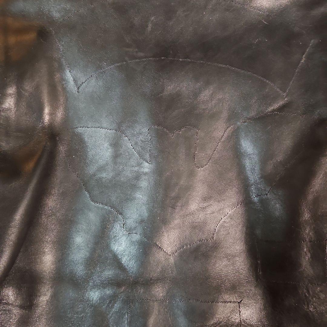 aero leather 黒 シングルライダースジャケット34 ホースハイド