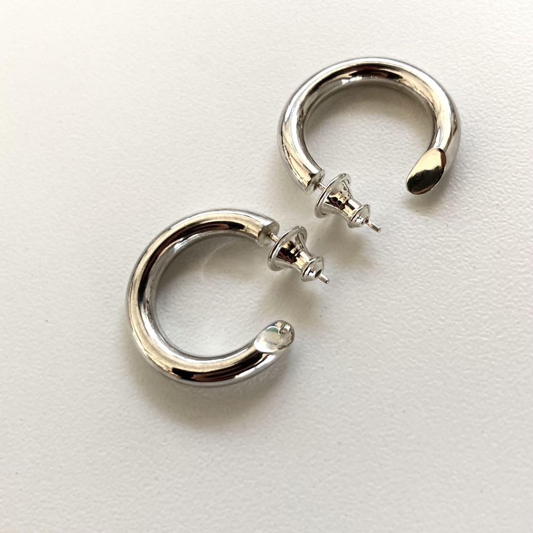 両耳用【 4mm×23mm 】 シルバー925 (701サイズ) フープピアス