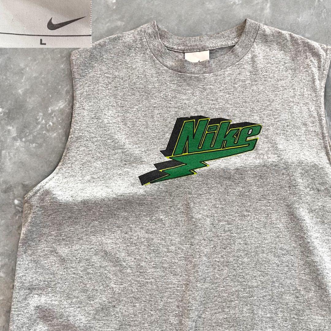00‘s Nike ノースリーブTシャツ タンクトップ メキシコ製L 古着Y2K