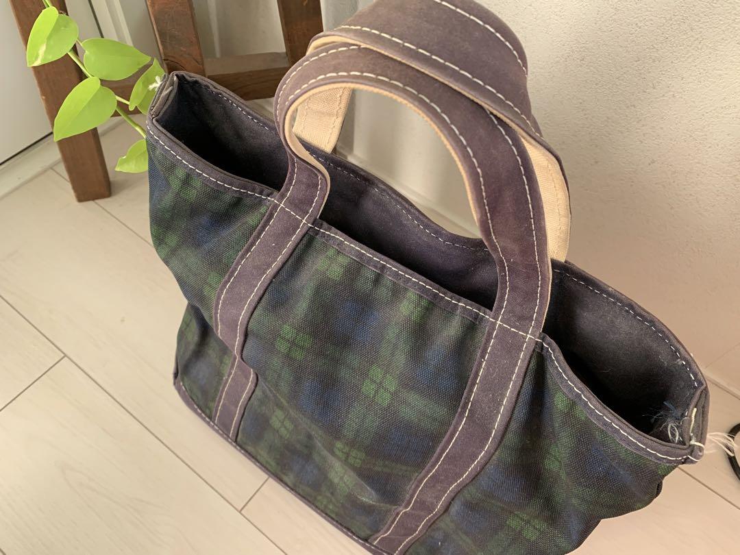 L.L.Beanチェック柄キャンバストートバッグ