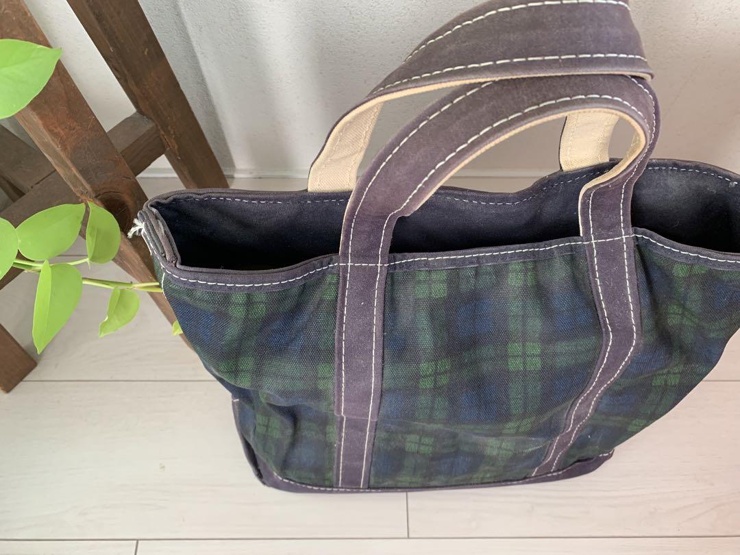 L.L.Beanチェック柄キャンバストートバッグ