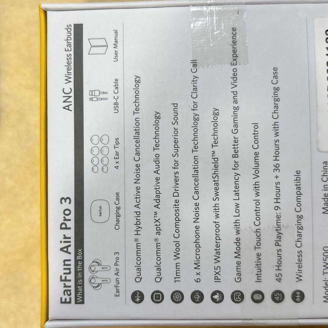 EarFun Air Pro 3 ANC ワイヤレスイヤホンBluetooth