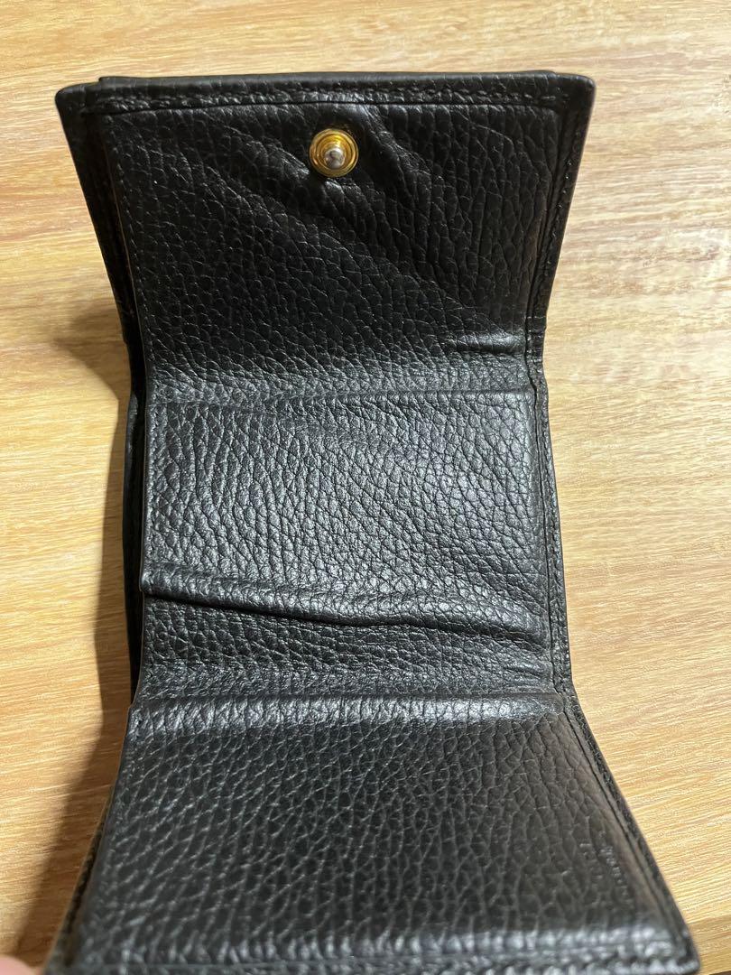 GUCCI ブラックレザー 三つ折り財布
