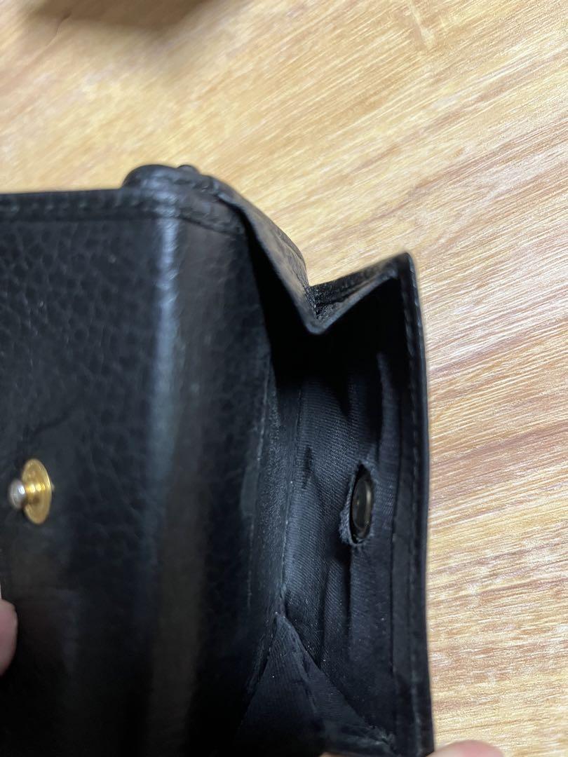 GUCCI ブラックレザー 三つ折り財布