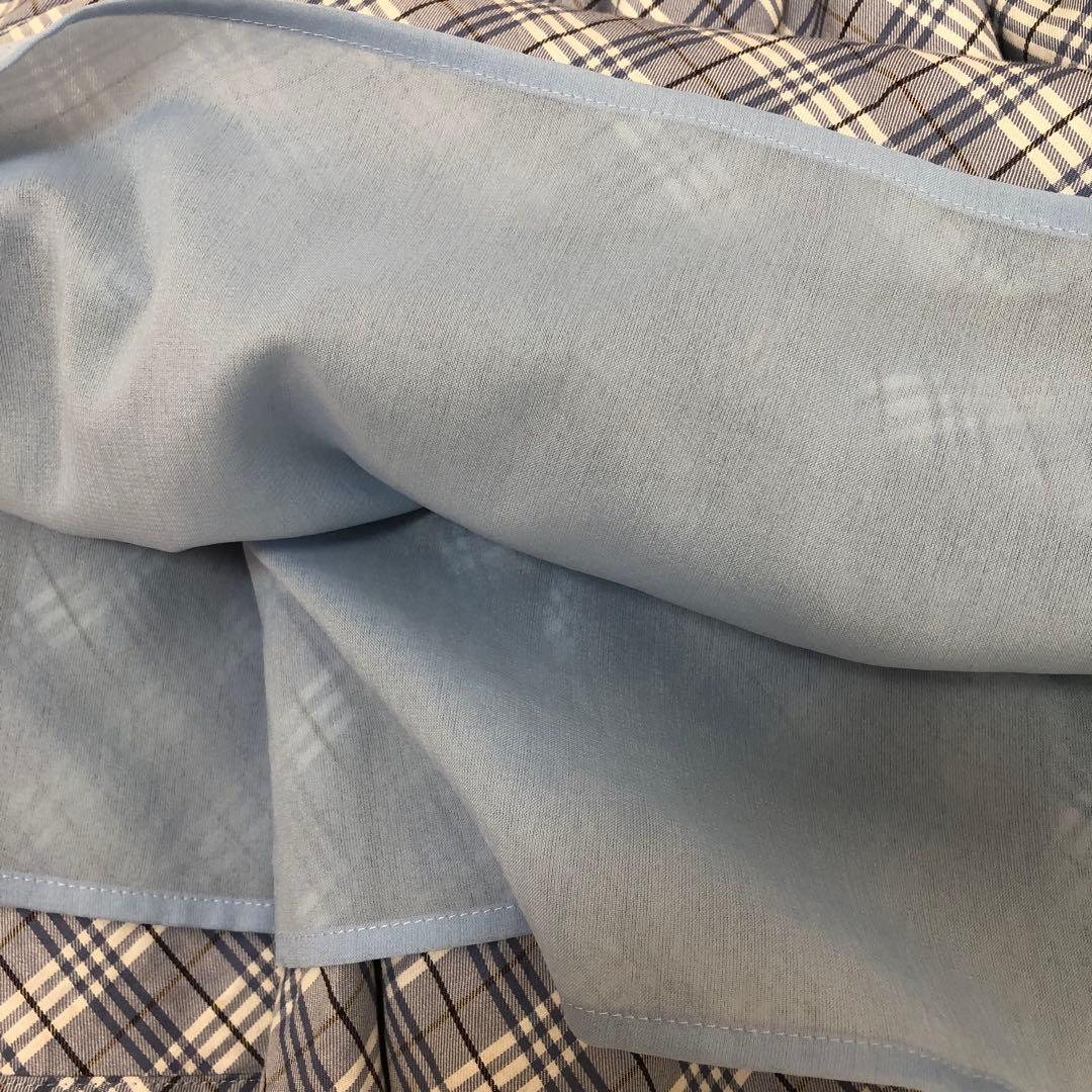 BURBERRY BLUE LABEL パフスリーブ ティアードワンピース 36 BURBERRY BLUE LABEL パフスリーブ ティアードワンピース 36