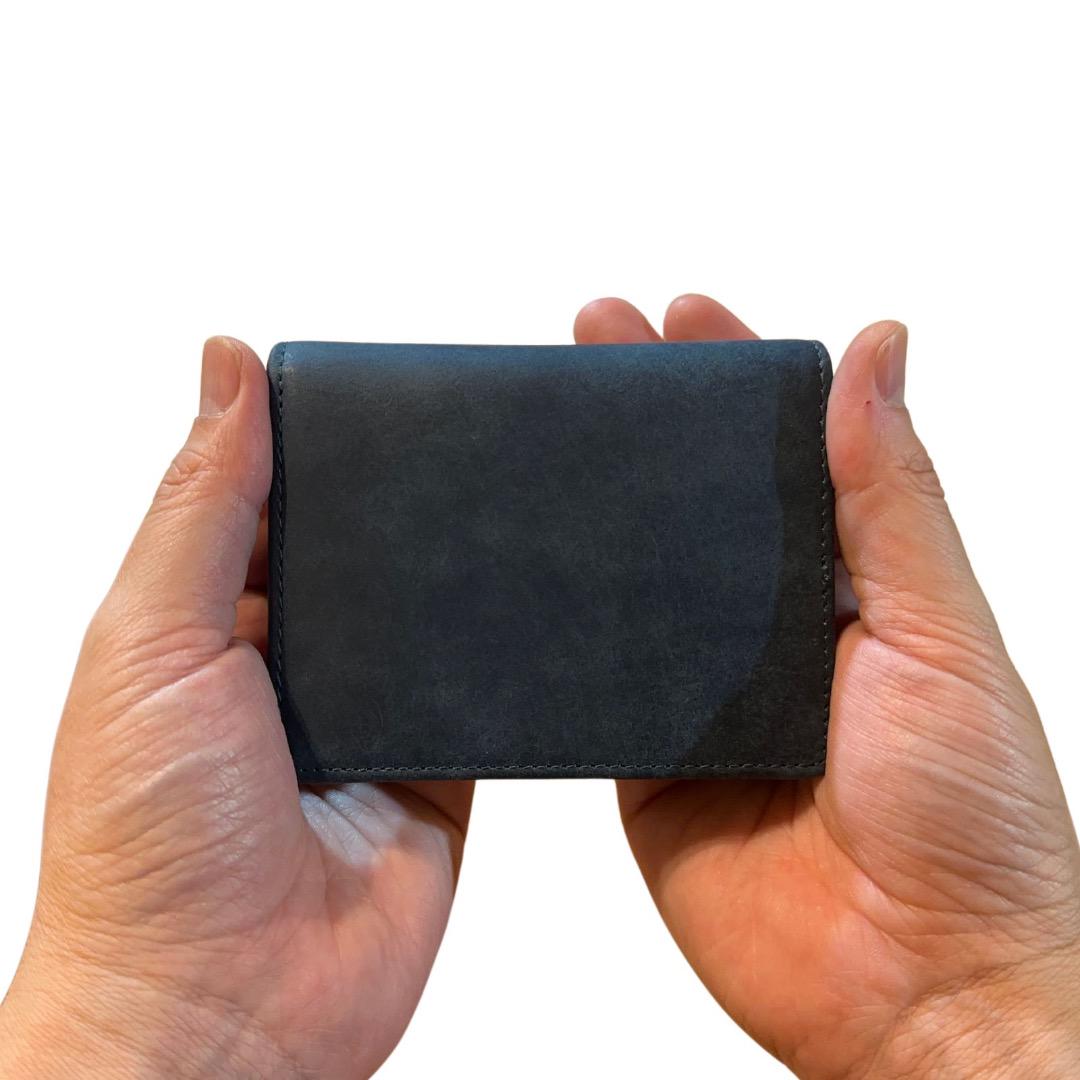 【新品未使用】本革二つ折りミニ財布 プエブロレザー コンパクト