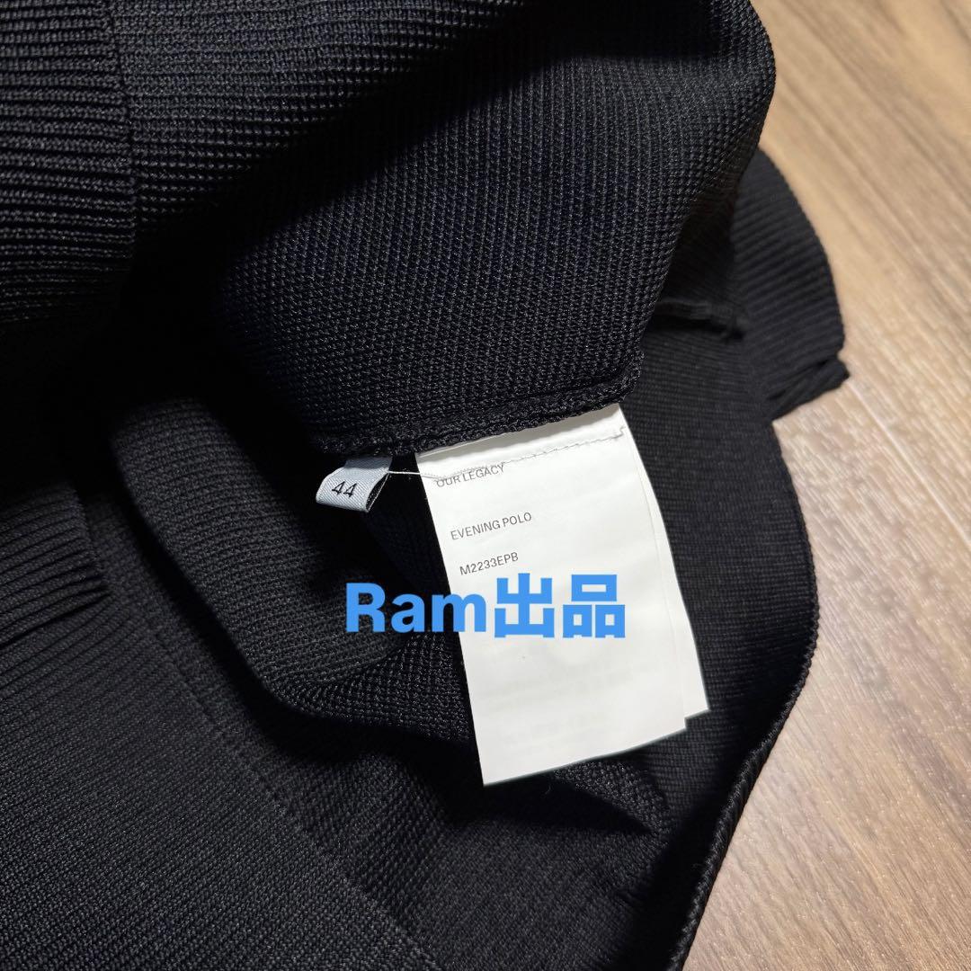 トップス 23ss OUR LEGACY EVENING POLO Black 44