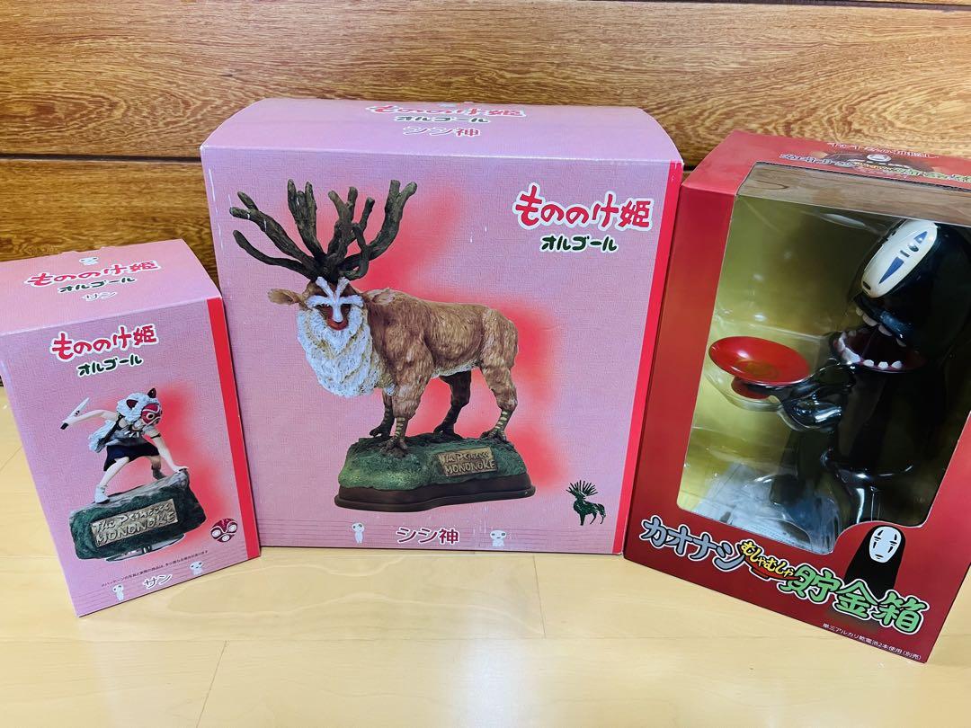 もののけ姫 オルゴールフィギュア　シシ神　サン　カオナシ　千と千尋の神隠し　新品