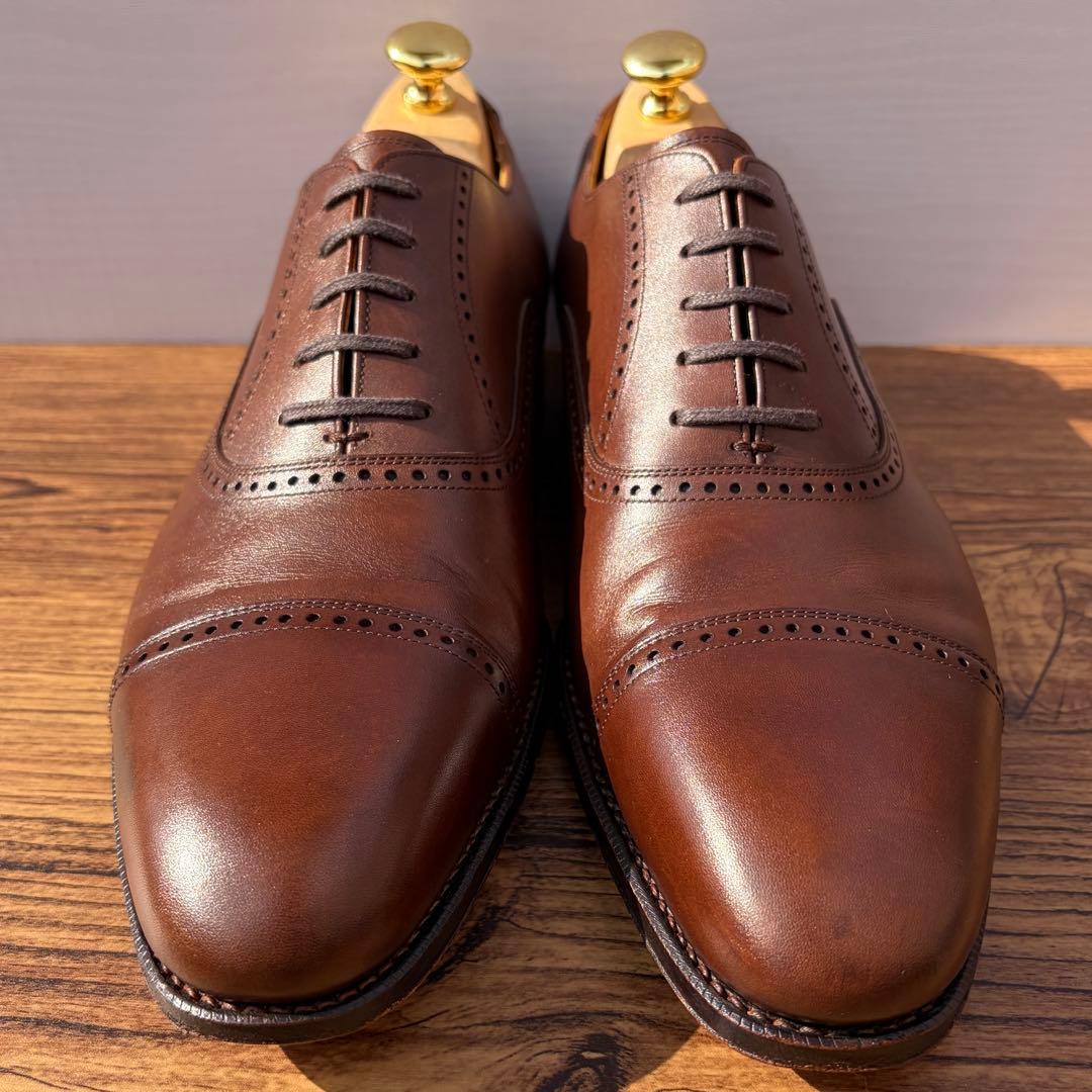 ユニオンインペリアル ストレートチップ 26.5cm ブラウン 内羽根 革靴 ユニオンインペリアル ストレートチップ 26.5cm ブラウン 内羽根 革靴