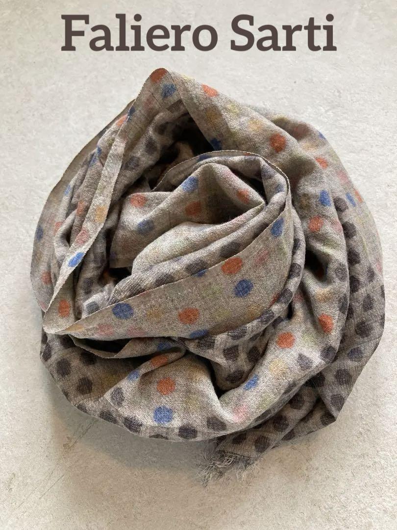Faliero Sarti ファリエロサルティ ストール ドット シルク混