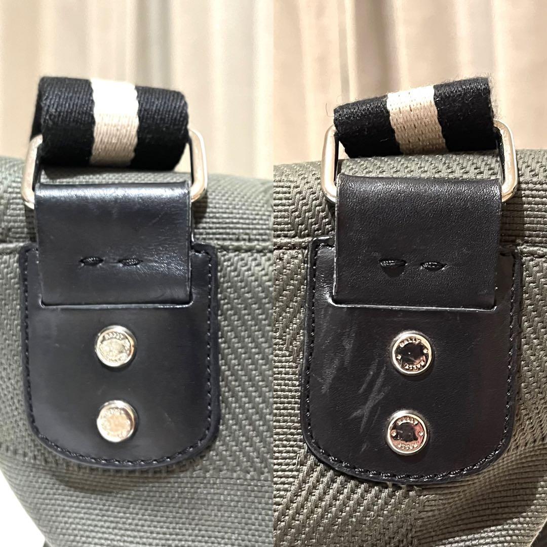 バリー BALLY ショルダー　メッセンジャーバッグ キャンバス　A4収納