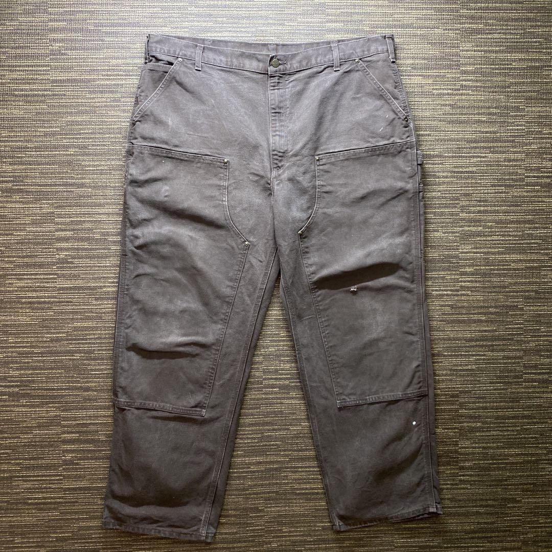 神フェード　Carhartt ワークパンツ ダブルニー　ブラウン　W42