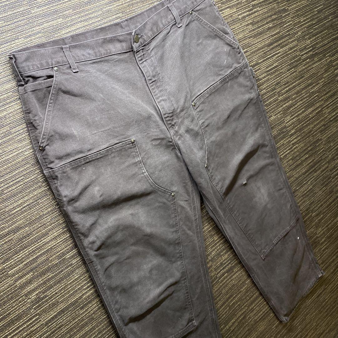 神フェード　Carhartt ワークパンツ ダブルニー　ブラウン　W42