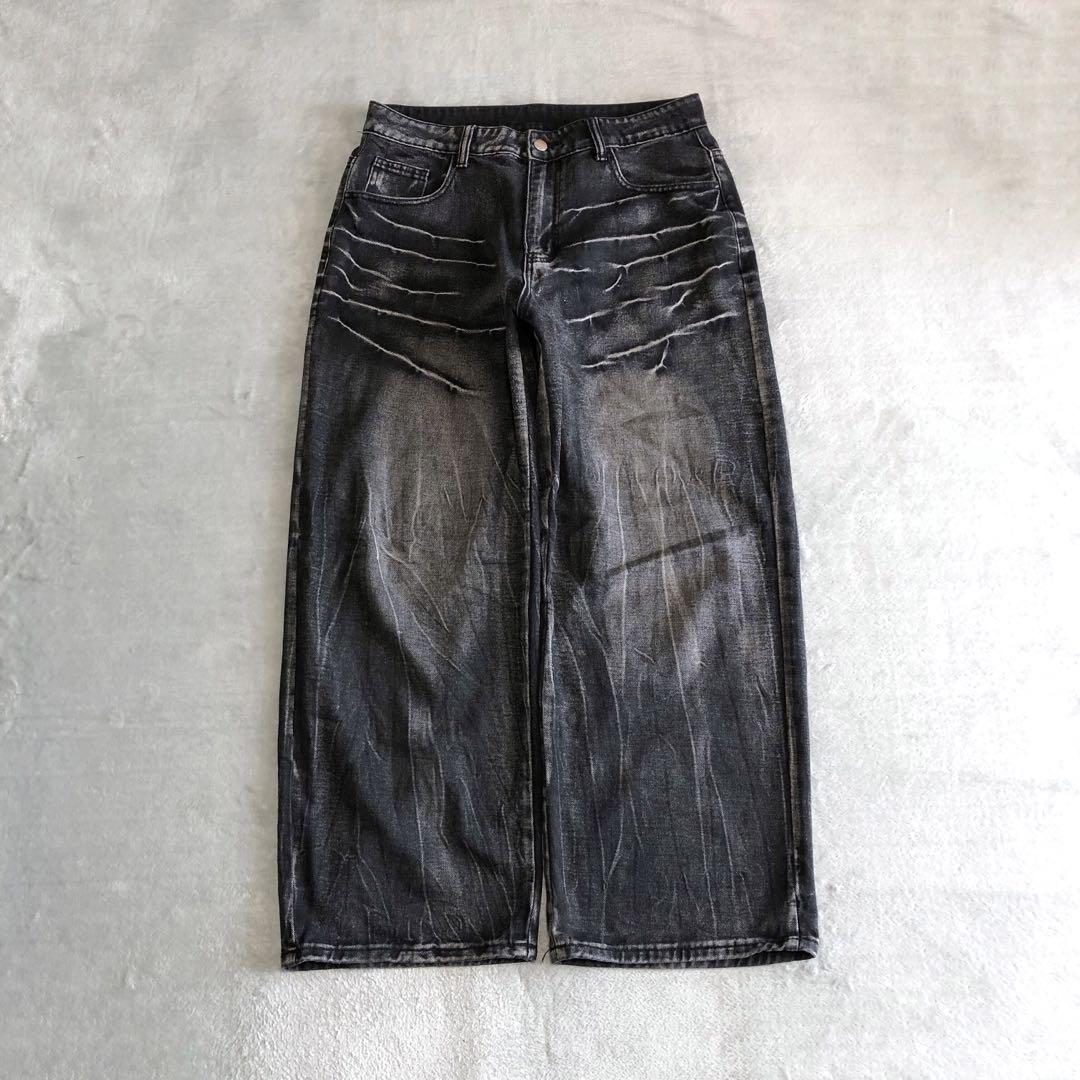 パンツ archive baggy wide fade black denim Y2K 00s archive baggy wide black denim - メルカリ