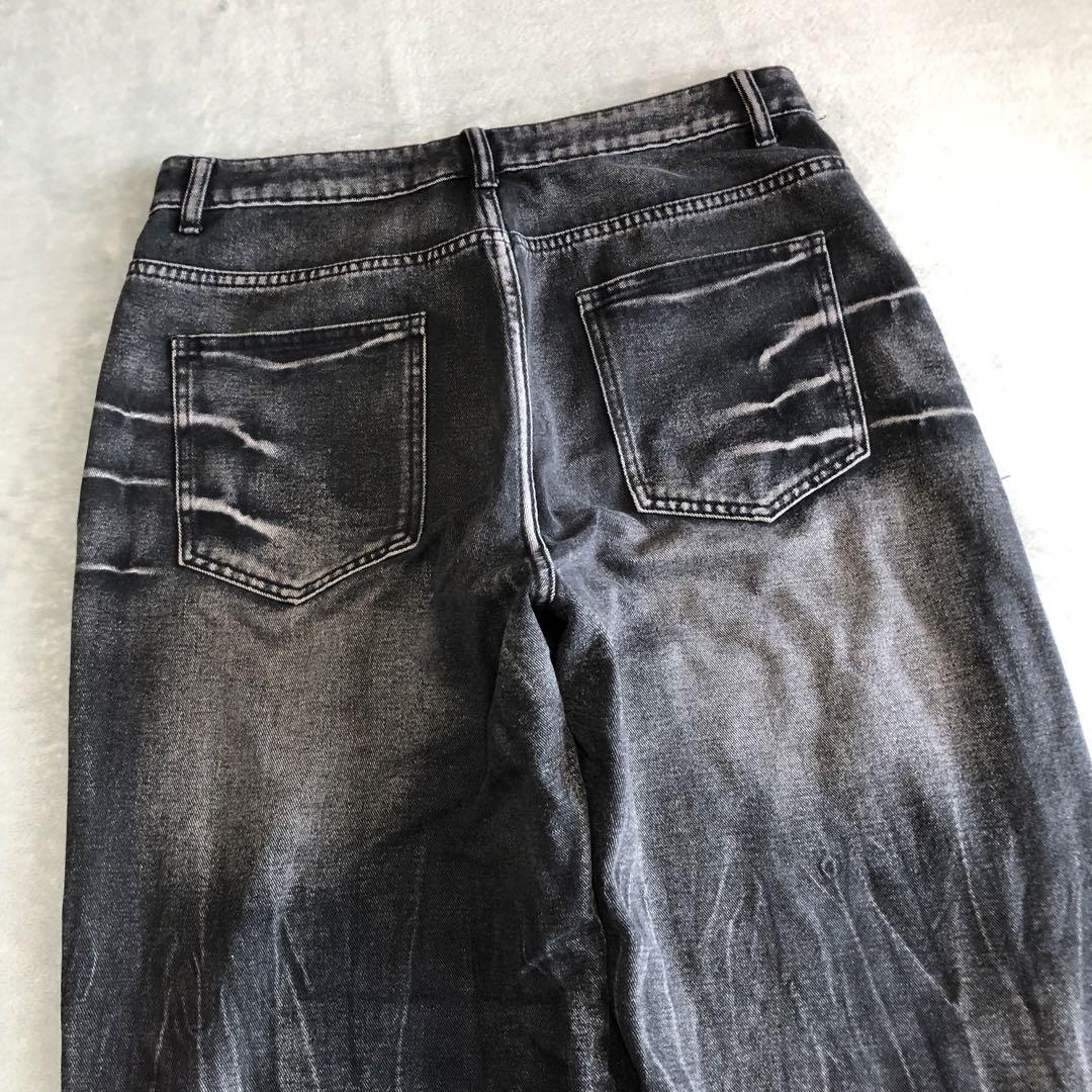 パンツ archive baggy wide fade black denim Y2K archive baggy wide fade black denim Y2K - メルカリ