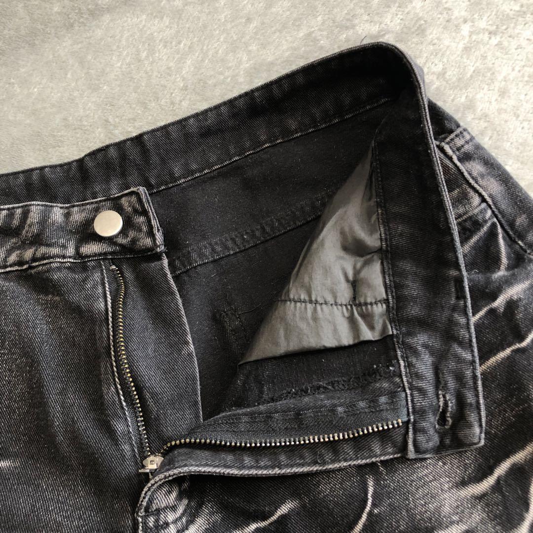 パンツ archive baggy wide fade black denim Y2K archive baggy wide denim black y2k メンズ
