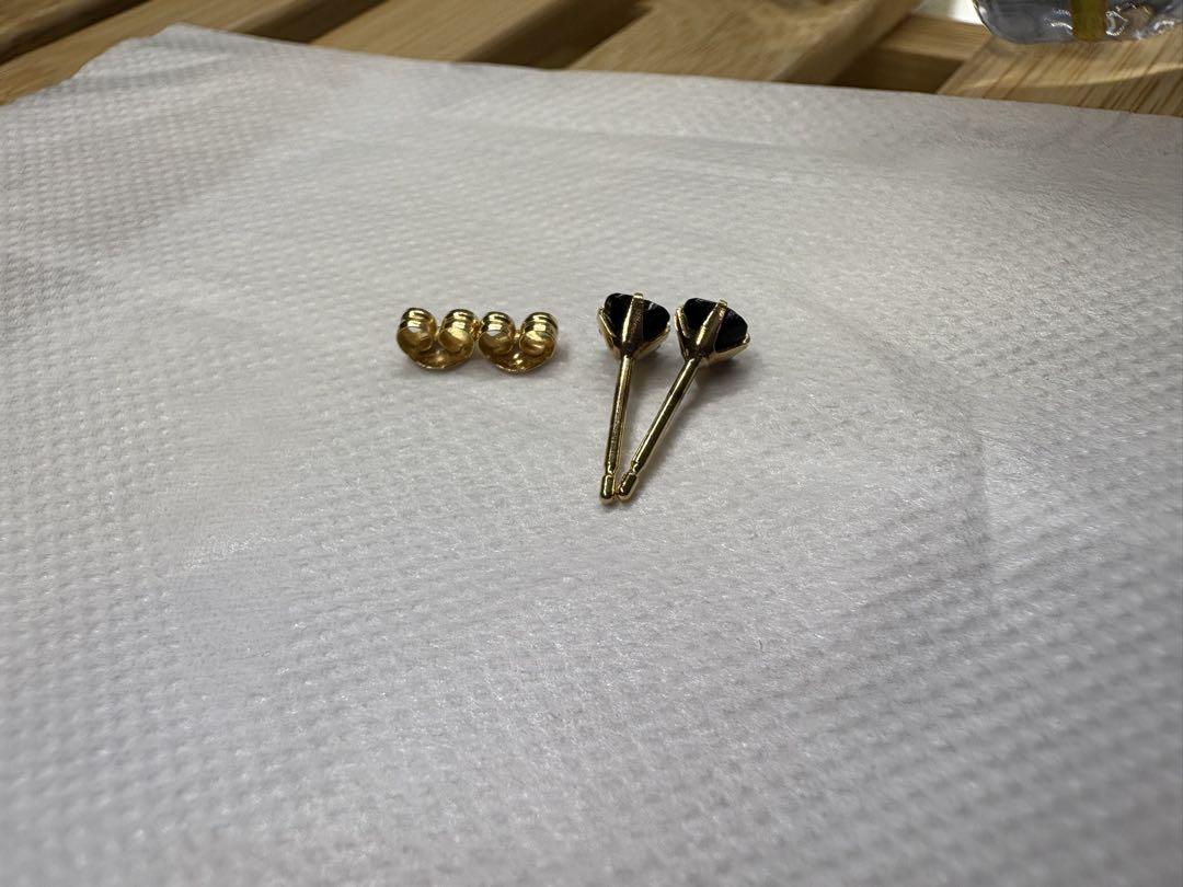 TAKE UP セカンドピアス　オニキスピアス　両耳