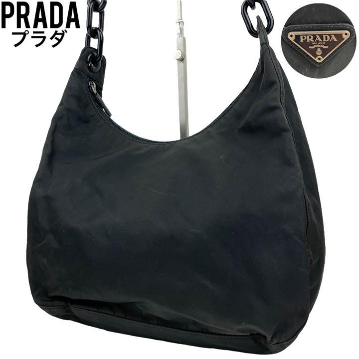 ✨良品 PRADA プラダ ショルダーバッグ プラスチック チェーン 肩掛け - メルカリ ✨良品 PRADA プラダ ショルダーバッグ プラスチック チェーン 肩掛け - メルカリ