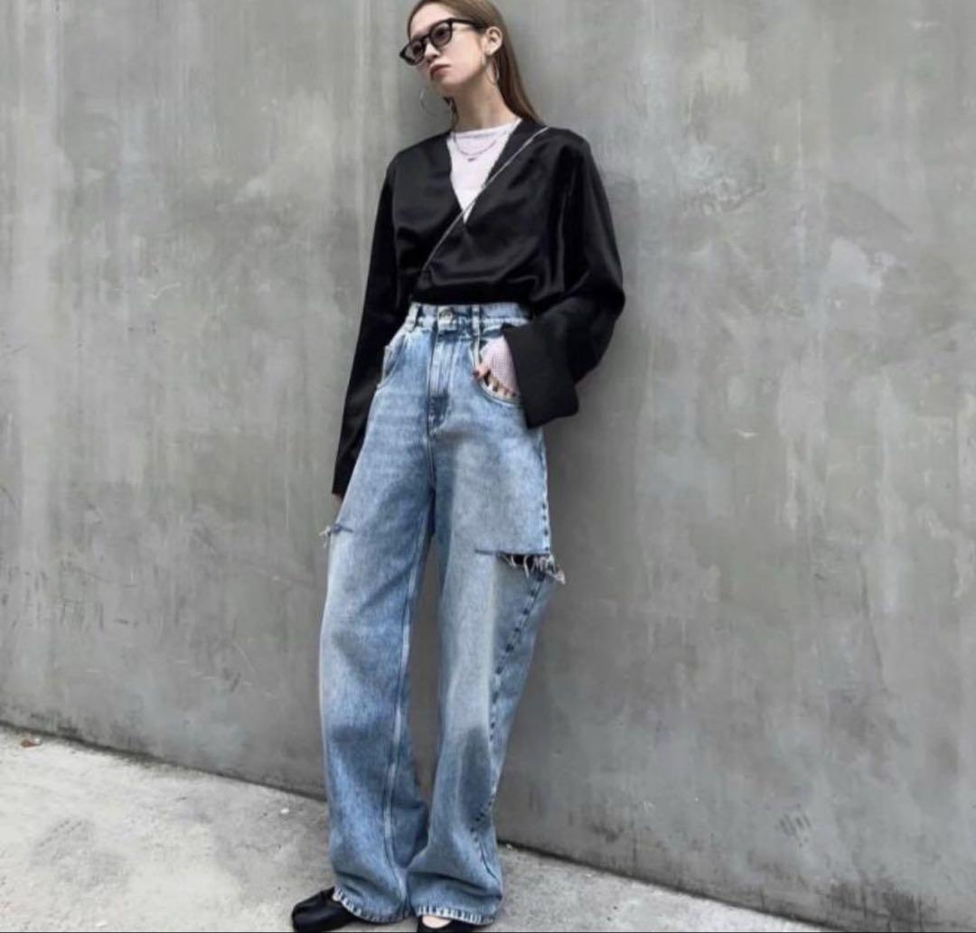 今季一番 新品未使用】Maison Margiela デニムパンツ 38サイズ ブルー パンツ
