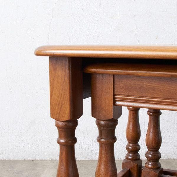 IZ60958C☆ERCOL ネストテーブル 英国 ヴィンテージ 木製 エルム