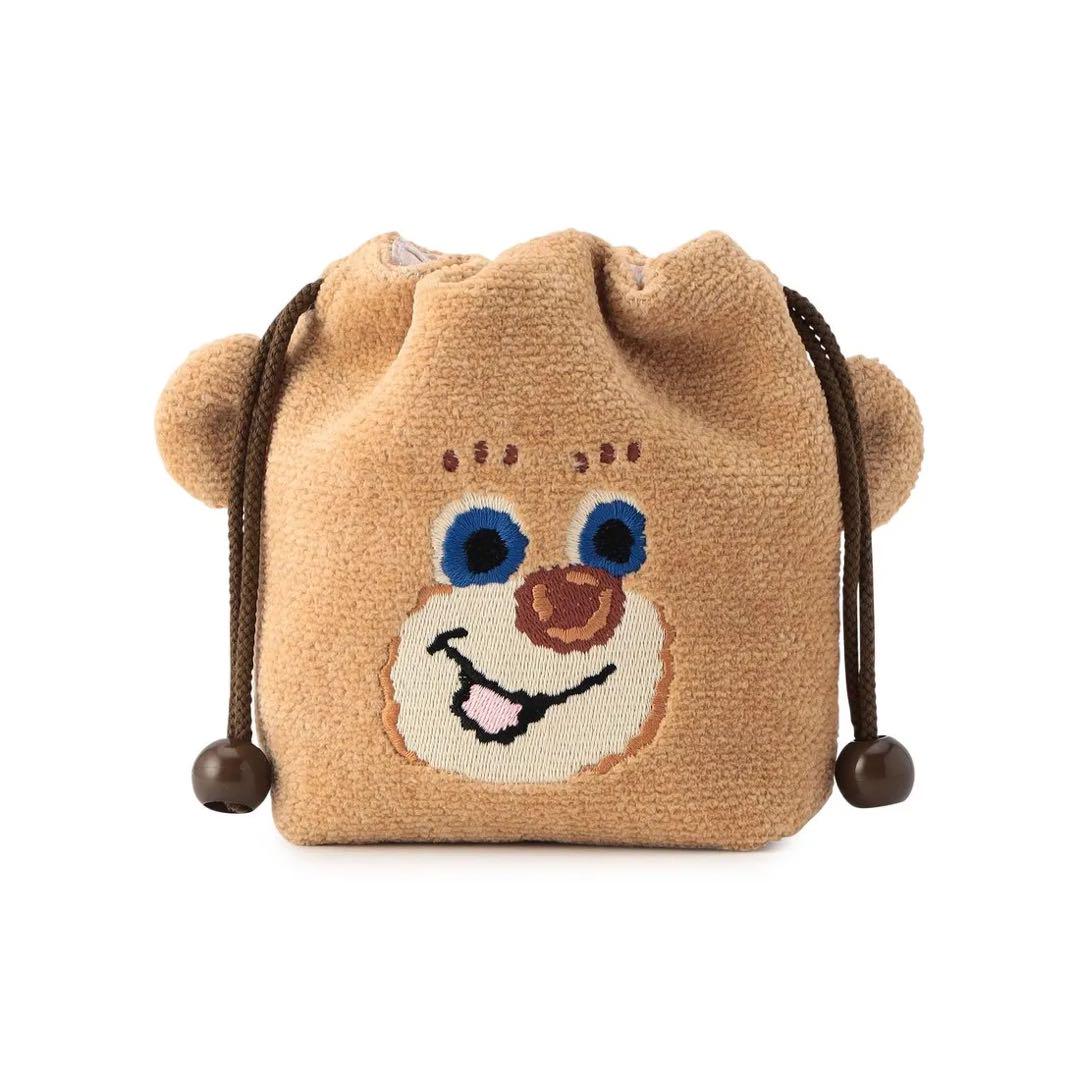 新品　ドアップテディ　巾着