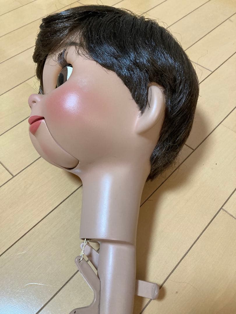 腹話術人形チェック柄ワンピース全体的に状態が悪い