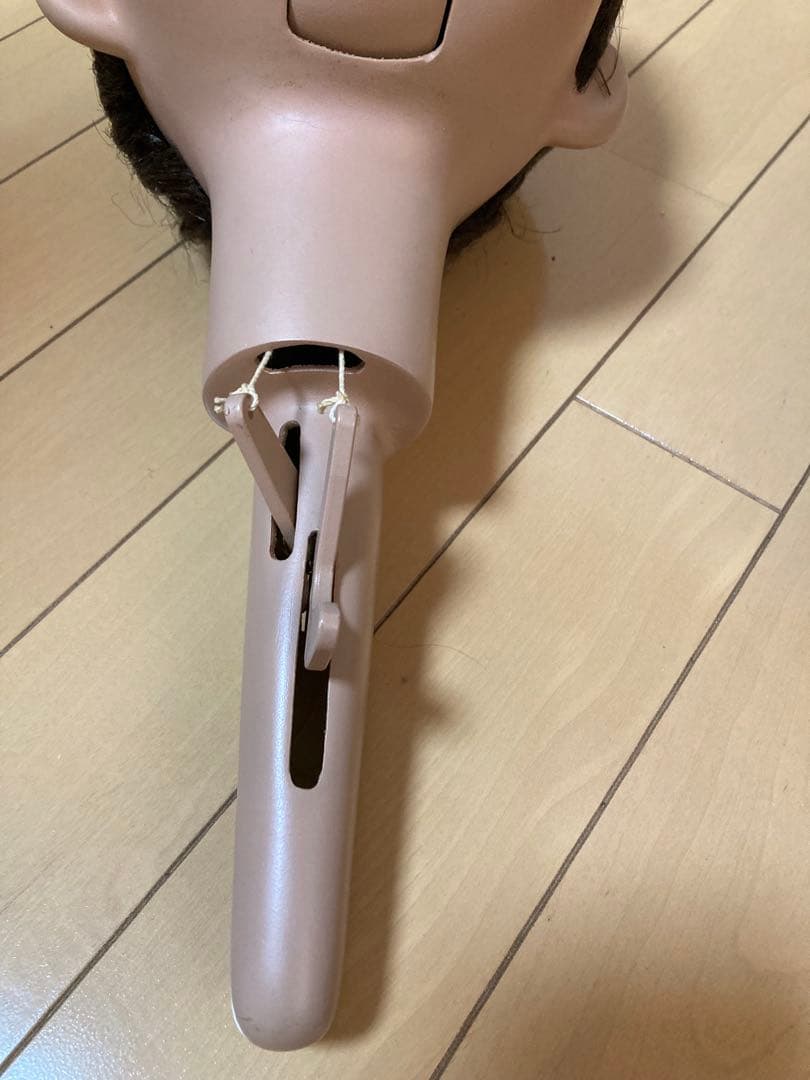 腹話術人形チェック柄ワンピース全体的に状態が悪い
