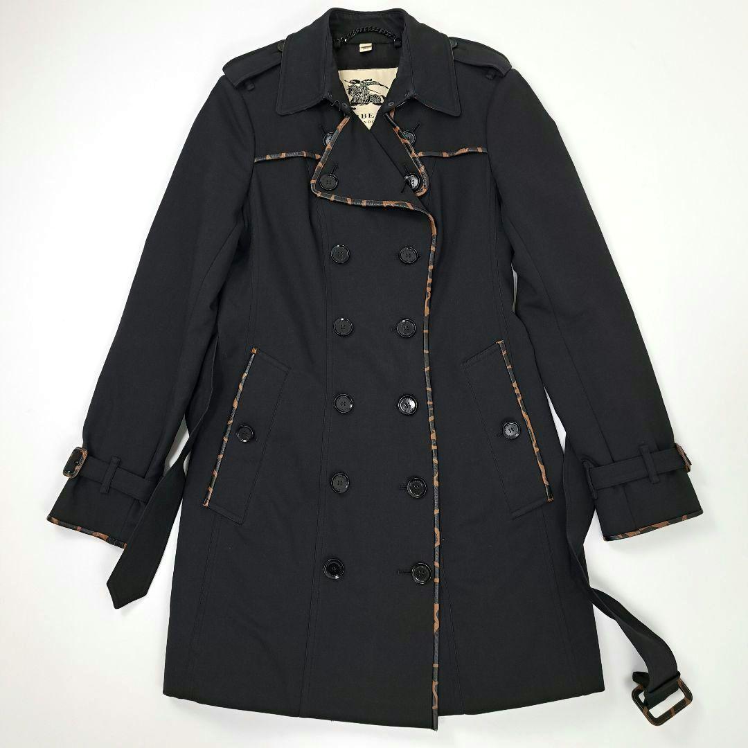 希少☆美品 BURBERRY LONDON アニマル柄 トレンチコート 黒