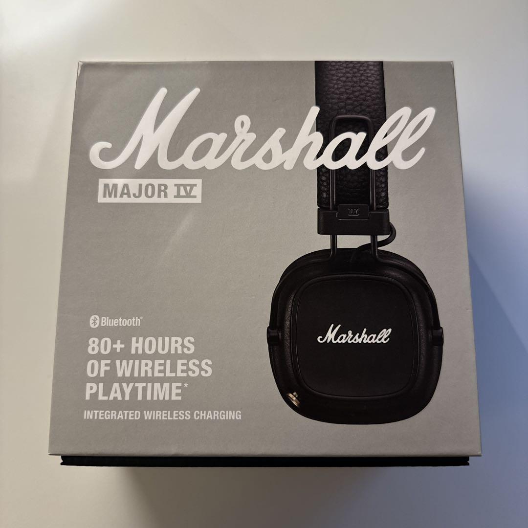 Marshall ワイヤレスオンイヤーヘッドホン Major Ⅳ ブラック