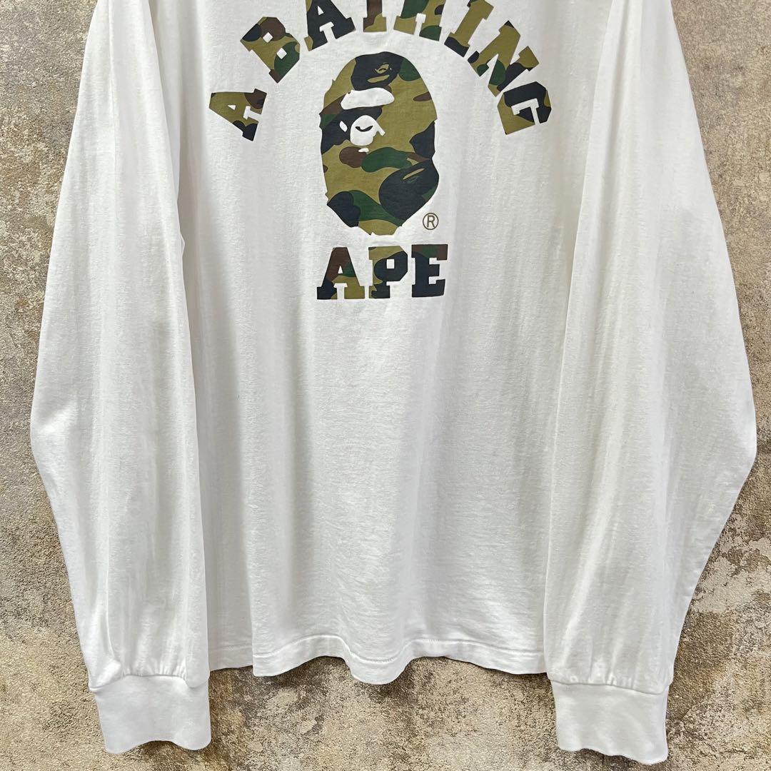 A BATHING APE アベイシングエイプ フロント プリント ロンT 長袖