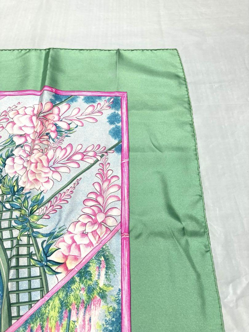 HERMES エルメス GIVERNY モネの庭 カレ90 グリーン - メルカリ
