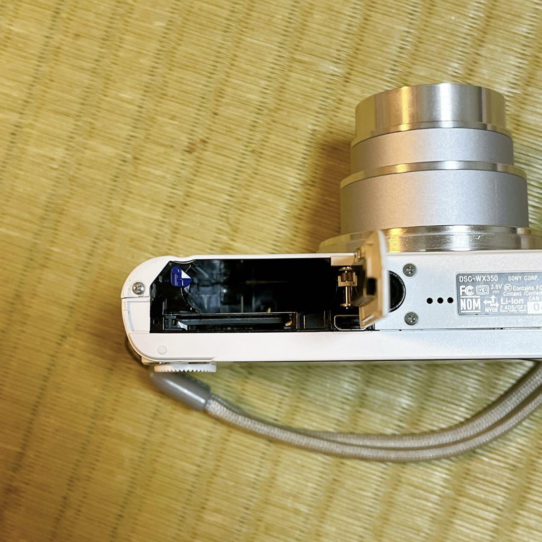 【ジャンク品】　SONY サイバーショット　DSC-WX350 白　バッテリー無 ジャンク品】 SONY サイバーショット DSC-WX350 白 バッテリー無