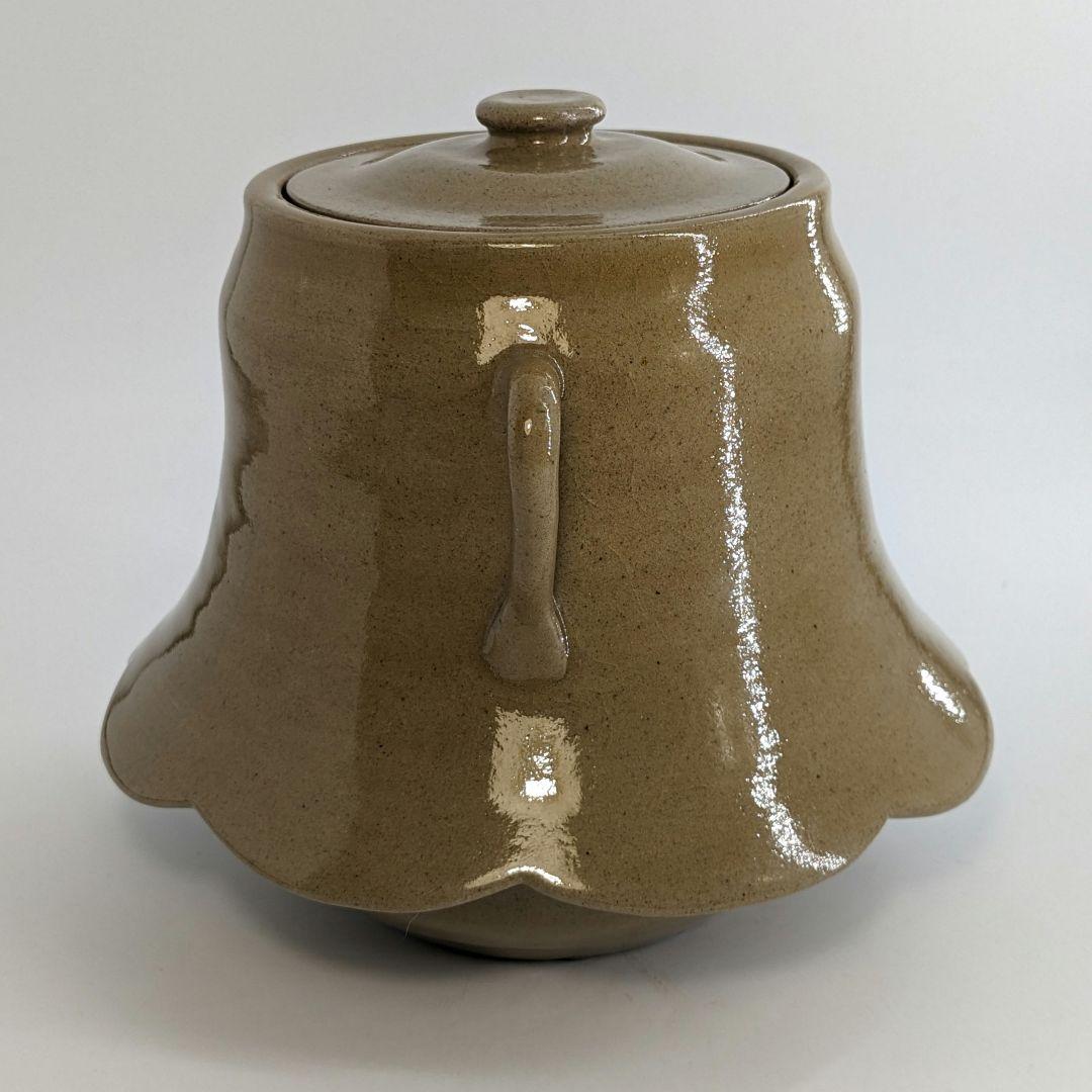 宮川陽仙 虫明焼 耳付水指 茶道具 茶器 水差 抹茶 食器 工芸品 置物 容器