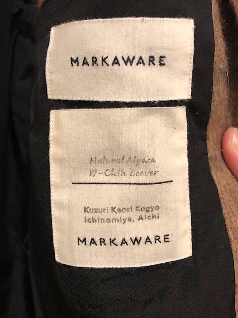 美品MARKAWAREマーカウェア22AW定価15.4万円アルパカマックコート1