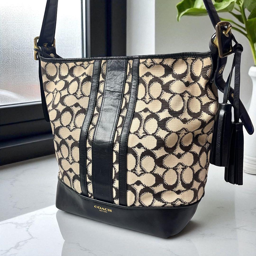 期間限定30％OFF! 美品✨COACH コーチ ショルダーバッグ タッセル 斜めがけ バッグ
