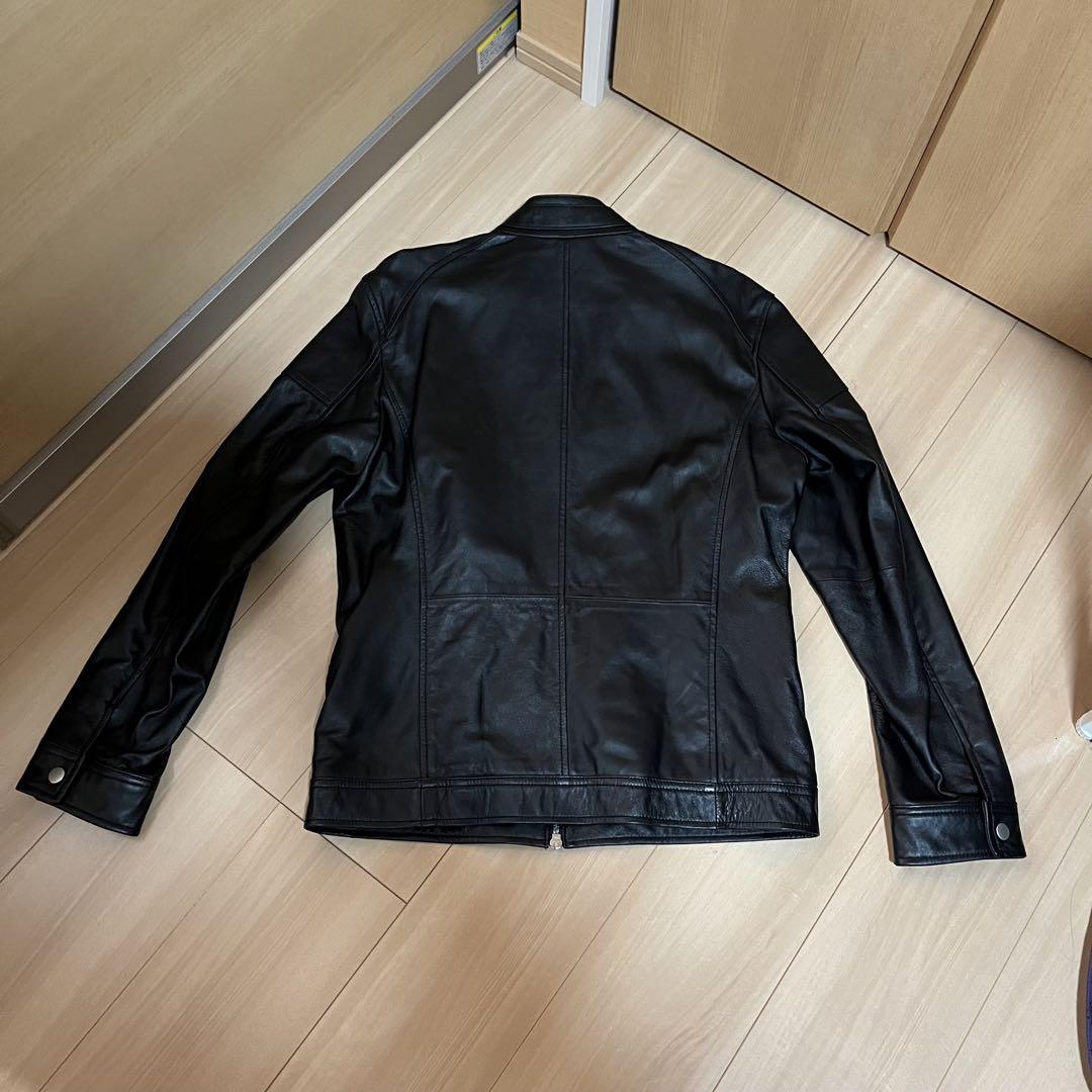 ☆美品☆ メンズビギ　シングルライダース　ラトルトラップラムレザー　ジャケットＬ