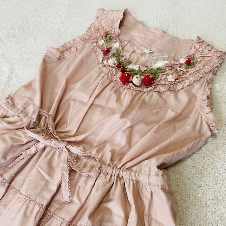 【アイテム】 未使用タグ付き PINK HOUSE メリーストロベリーワンピース Fq32S-m95553554120 メリースト