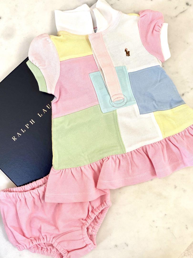 Ralph Lauren ベビー ポロドレス、 ブルマのセット　3M 新品 8,000円